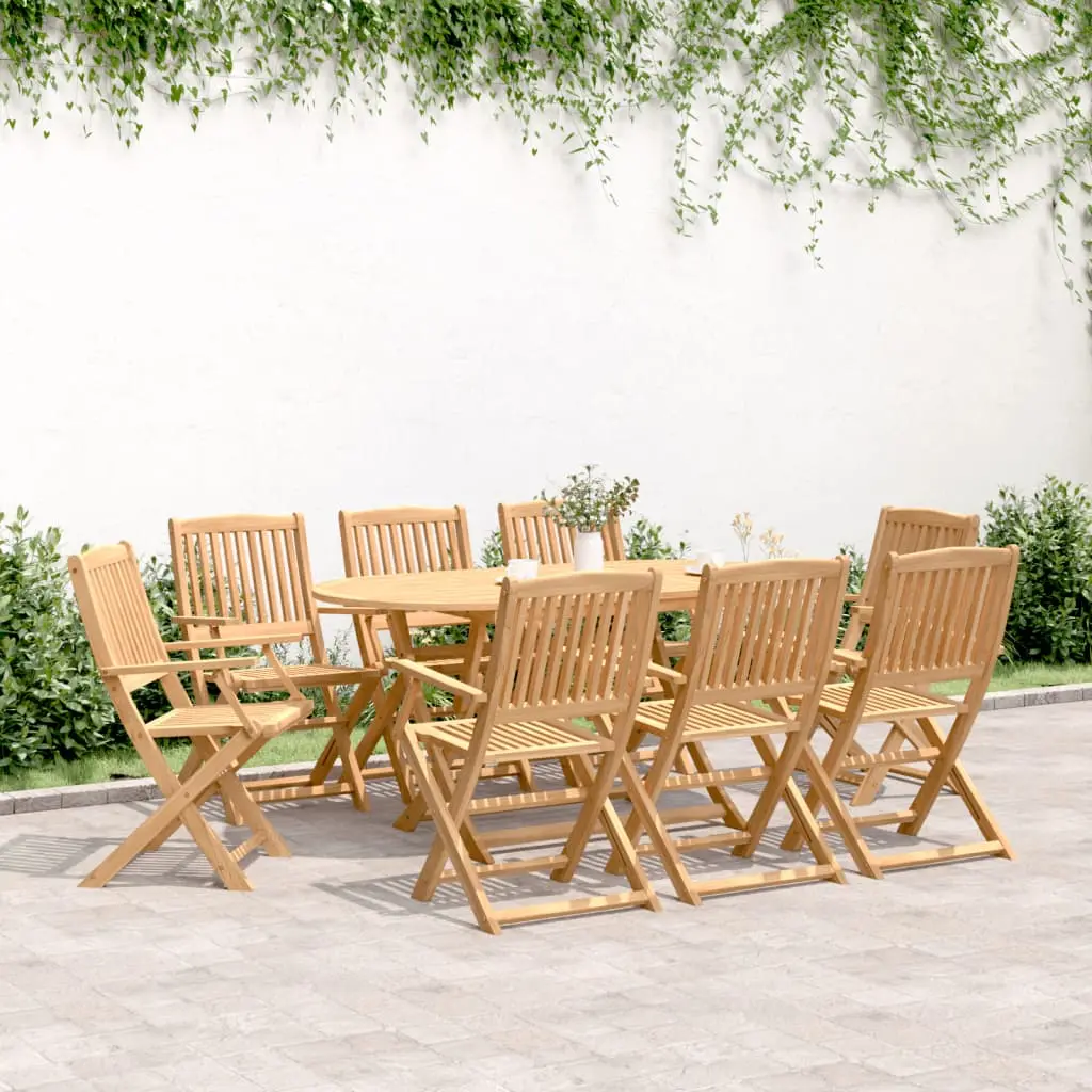 Ensemble à manger de jardin 9 pcs bois d’acacia solide vidaXL 3214239