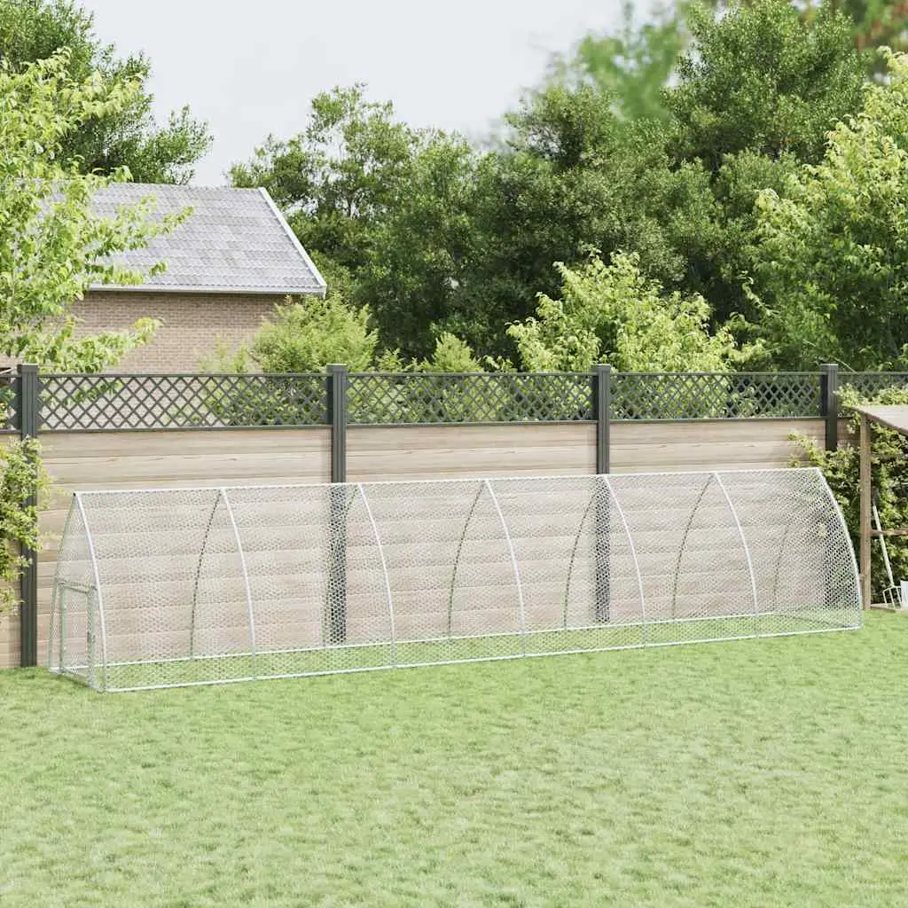Enclos poulailler XXL acier galvanisé parc extérieur 600x105x120 cm – ComfortXL Outdoor Living