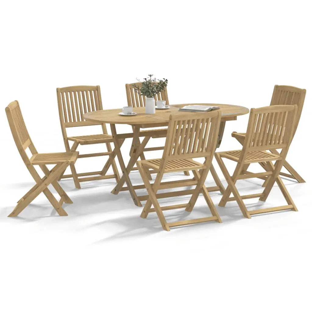 Ensemble à manger de jardin 7 pcs Bois d’acacia solide vidaXL 3214240