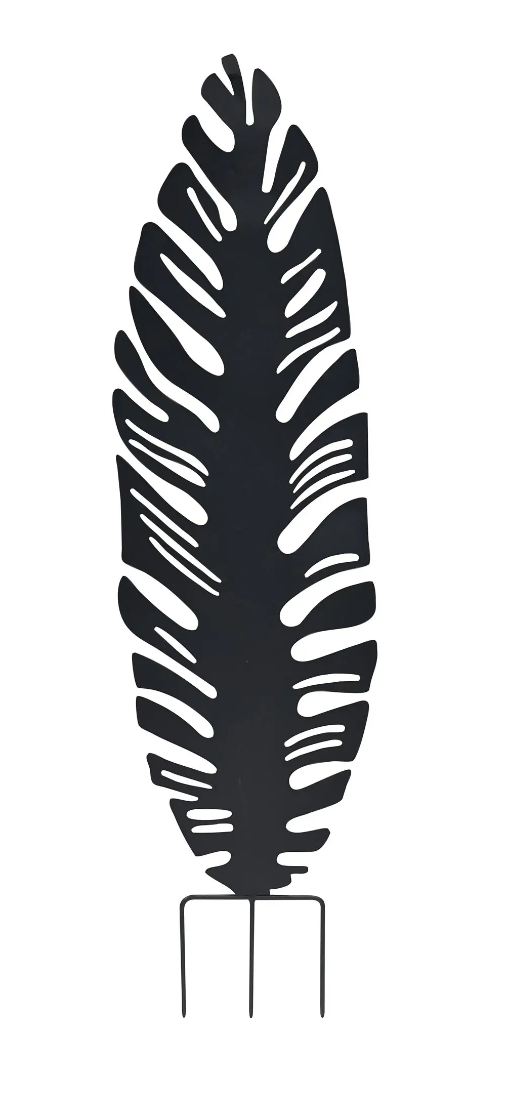 Déco en métal à planter Feuille – 40×130 cm – anthracite Louis Moulin