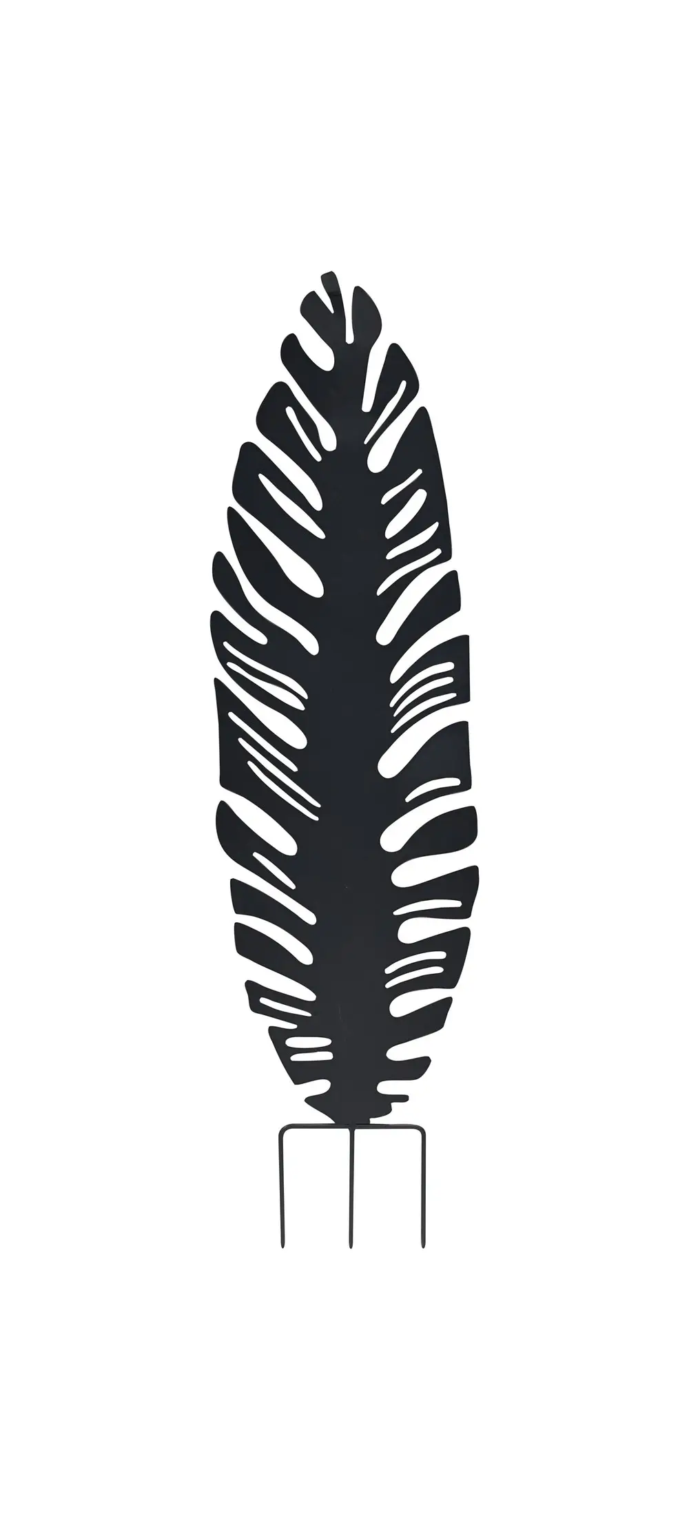 Déco en métal à planter Feuille – 30×100 cm – anthracite Louis Moulin