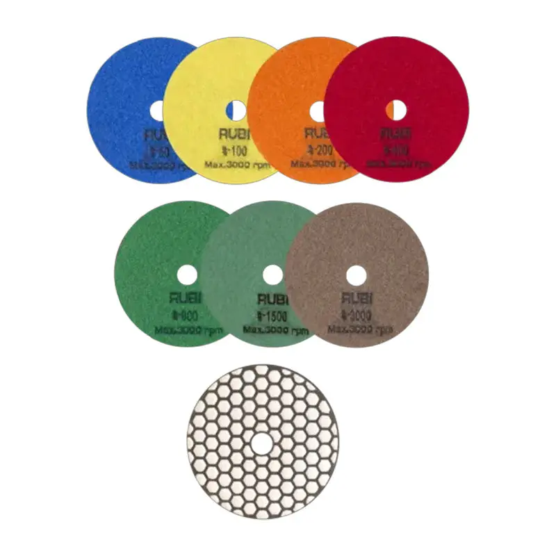 Disque diamant polissage et poncage a sec ø100 mm gr. 200 – RUBI – 62972 RUBI