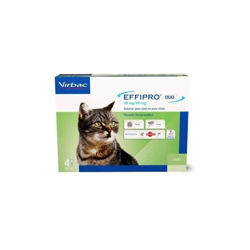 EFFIPRO DUO CHAT – VIRBAC 4 pipettes
