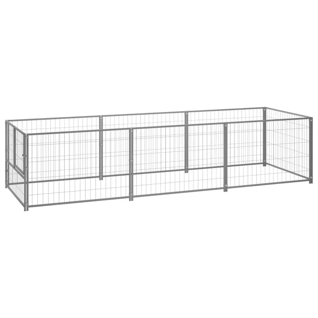 Enclos pour chien en acier robuste sécurisé pour jardin Argenté 3 m² – ComfortXL Outdoor Living