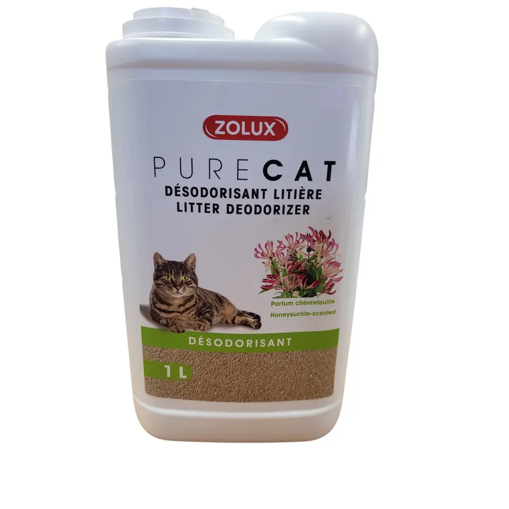 Désodorisant pour litière fraîcheur chèvrefeuille 1 litre pour chat
