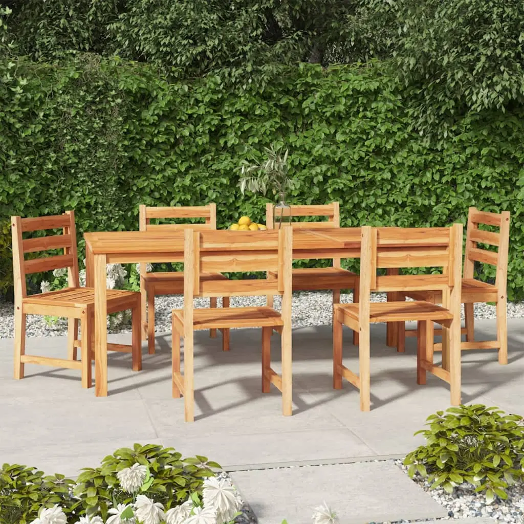 Ensemble à manger de jardin 7 pcs Bois de teck solide vidaXL 3157191