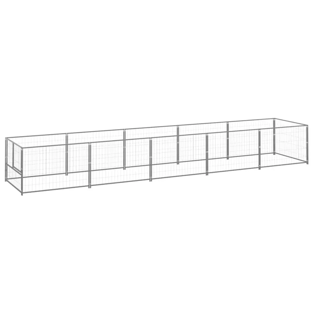 Enclos pour chien en acier robuste sécurisé pour jardin Argenté 5 m² – ComfortXL Outdoor Living