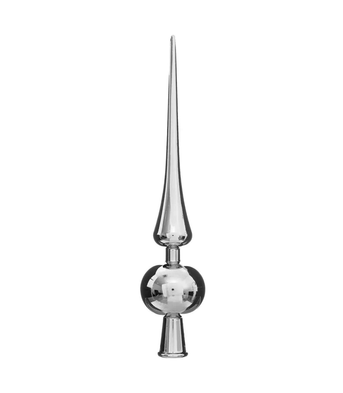 Déco Sapin de Noël Cimier Boule Argent Brillant