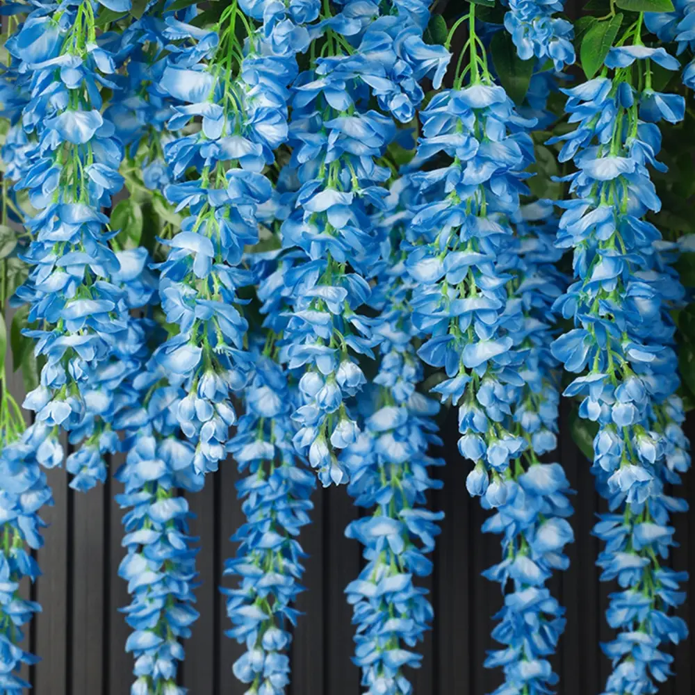Décoration Plafond Glycine et Cassia Artificielles Bleu – Lot de 2 – Fleurs Réalistes Sans Entretien – Lytech