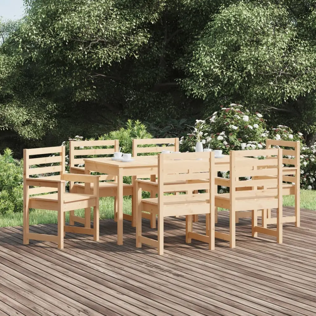 Ensemble à manger de jardin 7 pcs bois massif de pin vidaXL 3154713