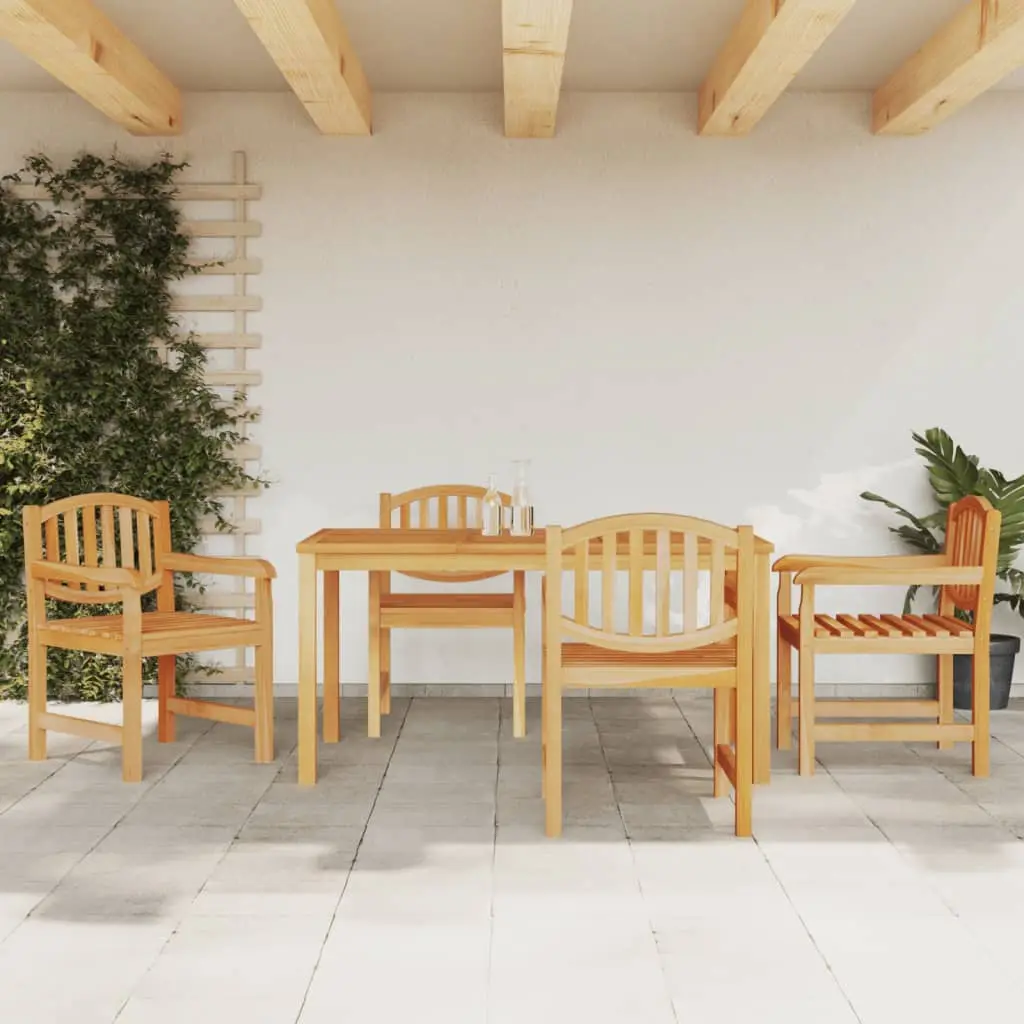 Ensemble à manger de jardin 5pcs Bois de teck massif vidaXL 3157929