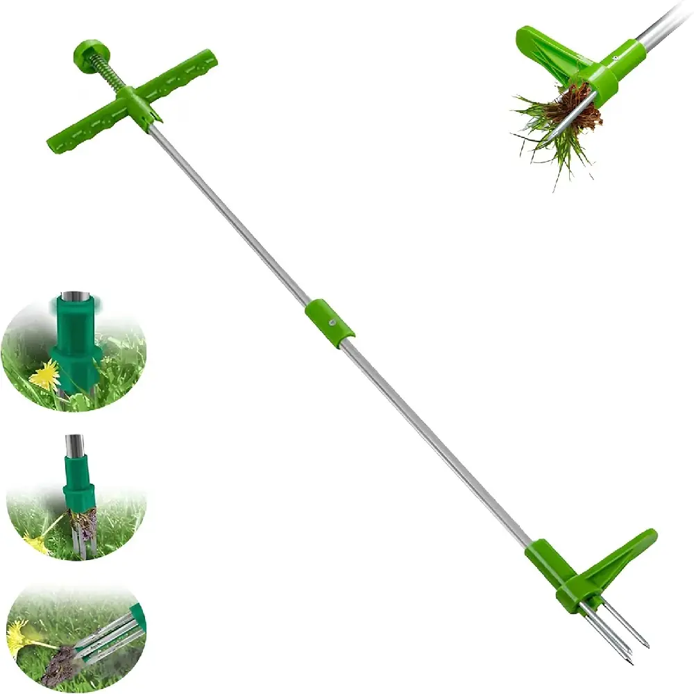 Désherbeur Manuel Ergonomique – 3 Griffes Inox – Manche Aluminium 100cm – Écologique DtopbuyAge