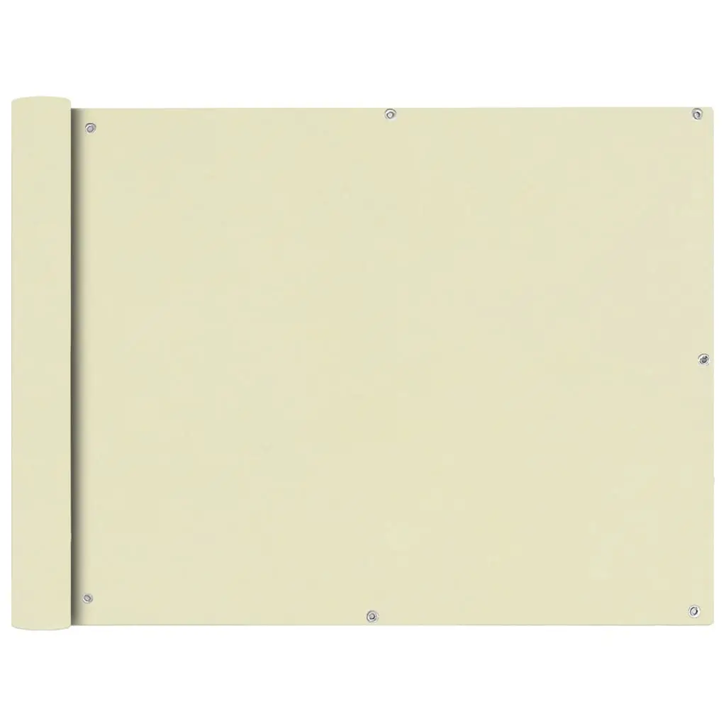 Écran de balcon tissu Oxford crème 90 x 600 cm – PANGIVO