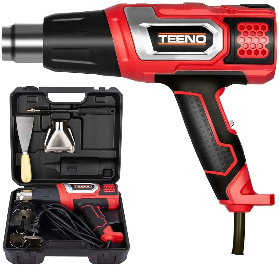 Décapeur thermique 2000W Pistolet à Air Chaud coffret avec 8 accessoires