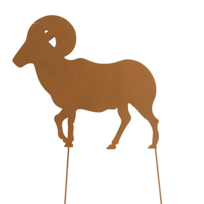 Déco de jardin Bélier 58cm en métal – Fleur
