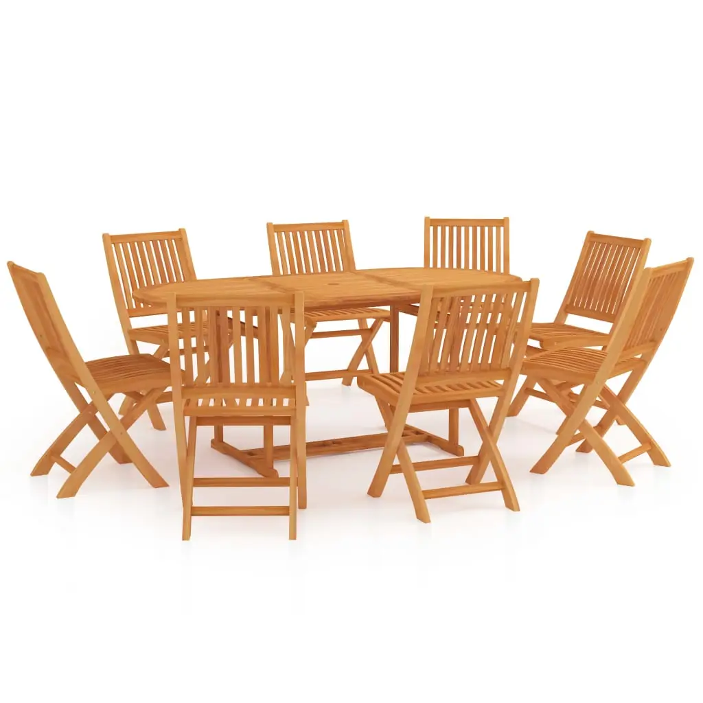 Ensemble à manger de jardin 9 pcs Bois de teck massif vidaXL 3059564