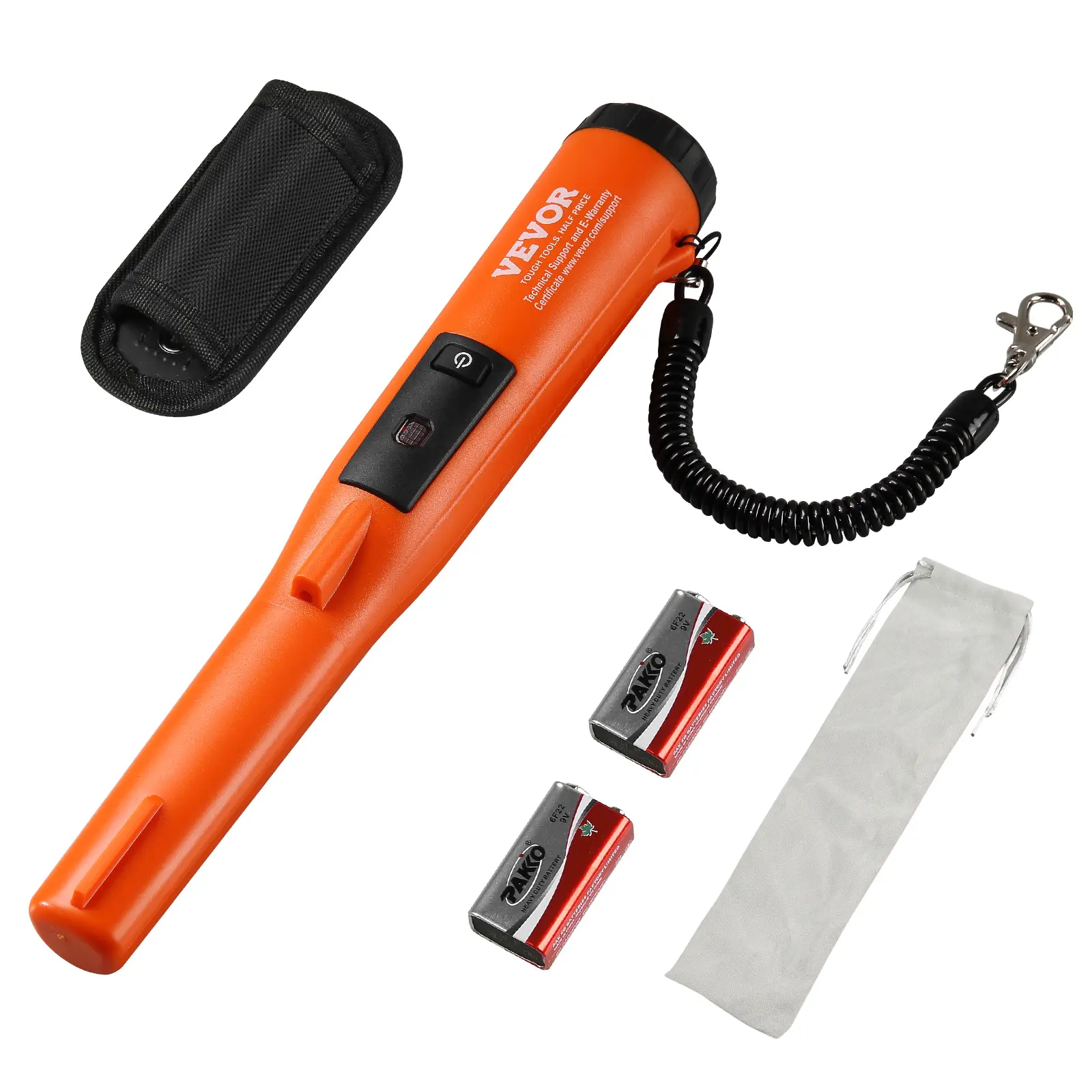VEVOR Détecteur métaux pinpointer IP68 étanche, profondeur 114 mm 3 modes, sonde pro.