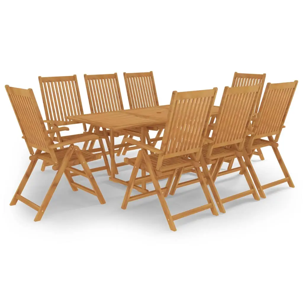 Ensemble à manger de jardin 9 pcs Bois de teck massif vidaXL 3059566