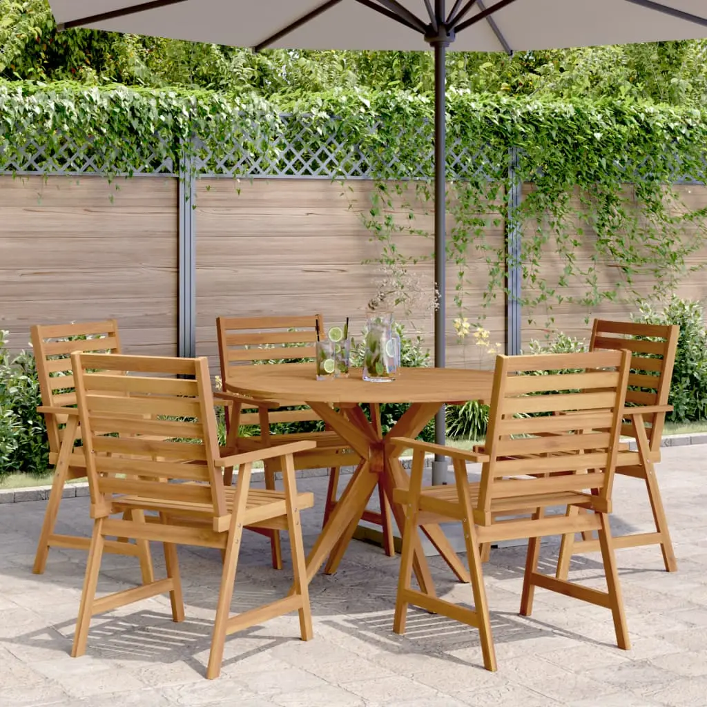 Ensemble à manger de jardin 6 pcs Bois d’acacia solide vidaXL 3283567