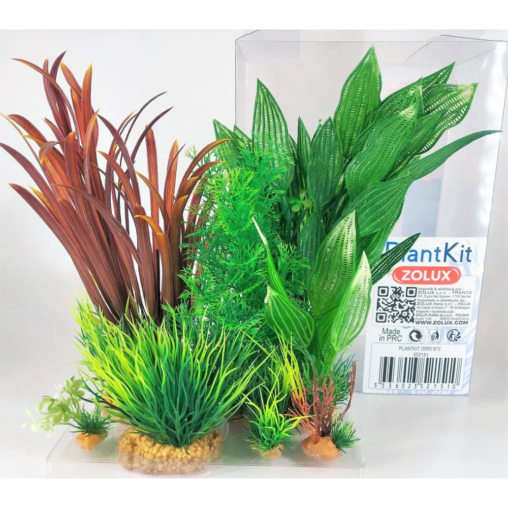 Déco plantkit idro N2. plantes artificielles. 6 pieces. H 27 cm. décoration d’aquarium.