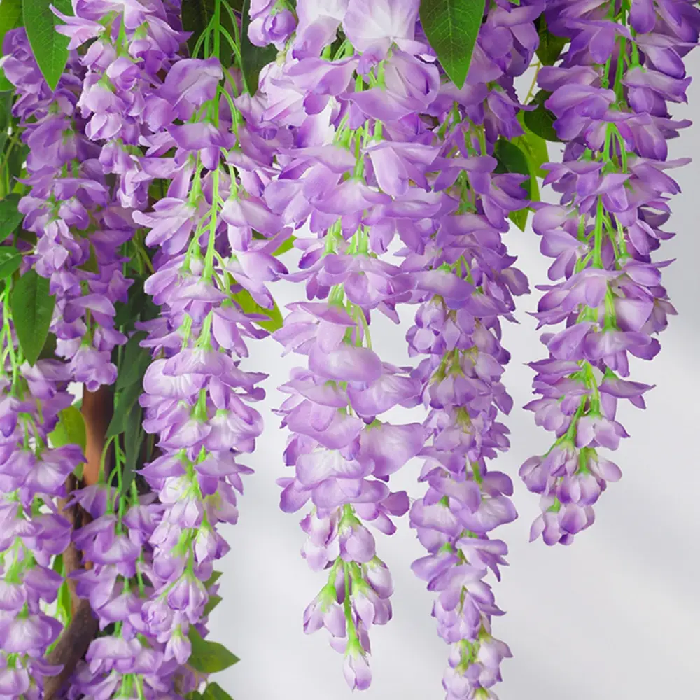 Décoration Plafond Glycine et Cassia Artificielles Violet – Lot de 2 – Fleurs Réalistes Sans Entretien – Lytech