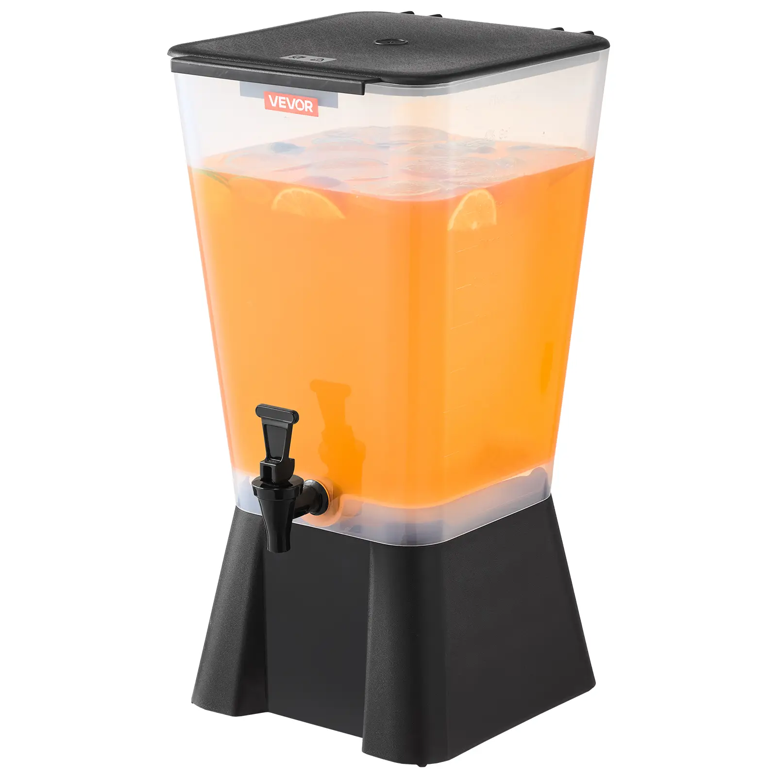 VEVOR Distributeur boissons 19L, plastique, robinet anti-goutte, eau, jus, limonade, restaurants.