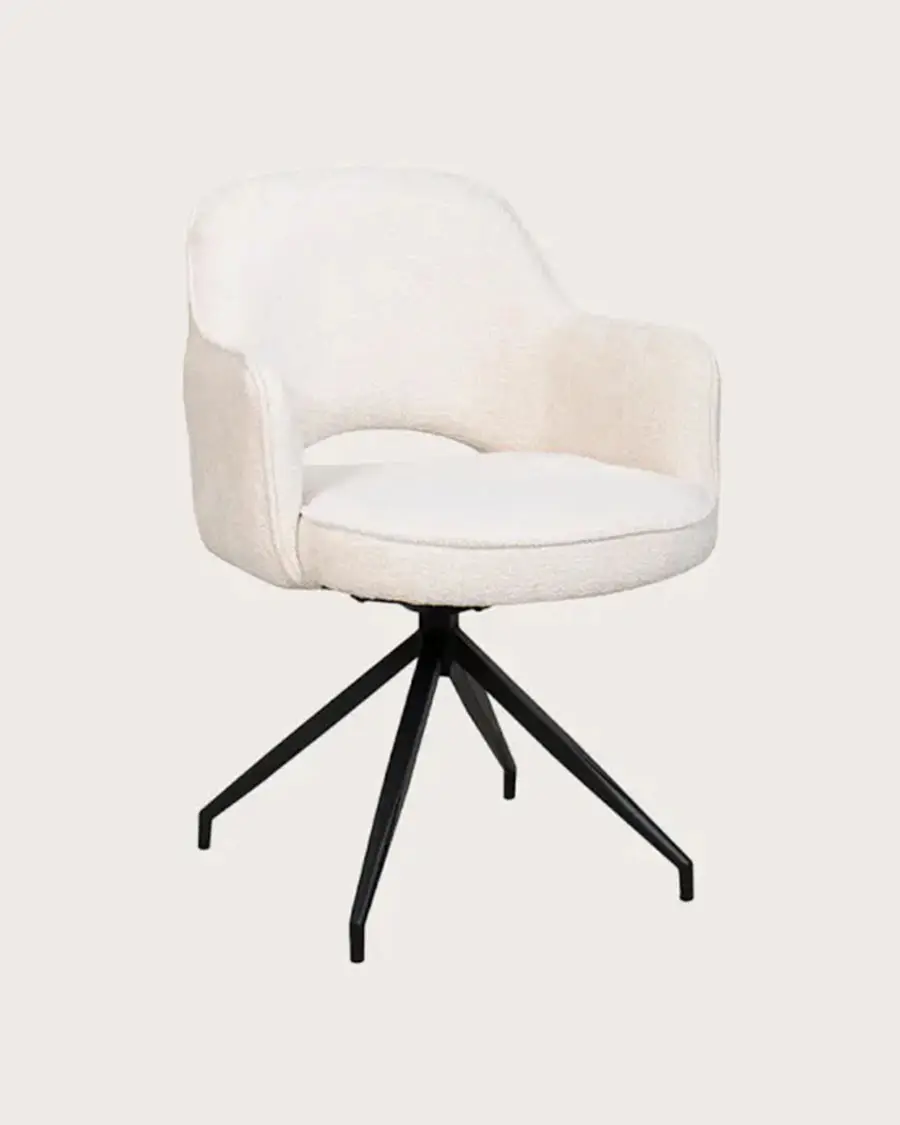 Elba – Lot de 2 chaises en tissu et pieds métal – UNIQKA