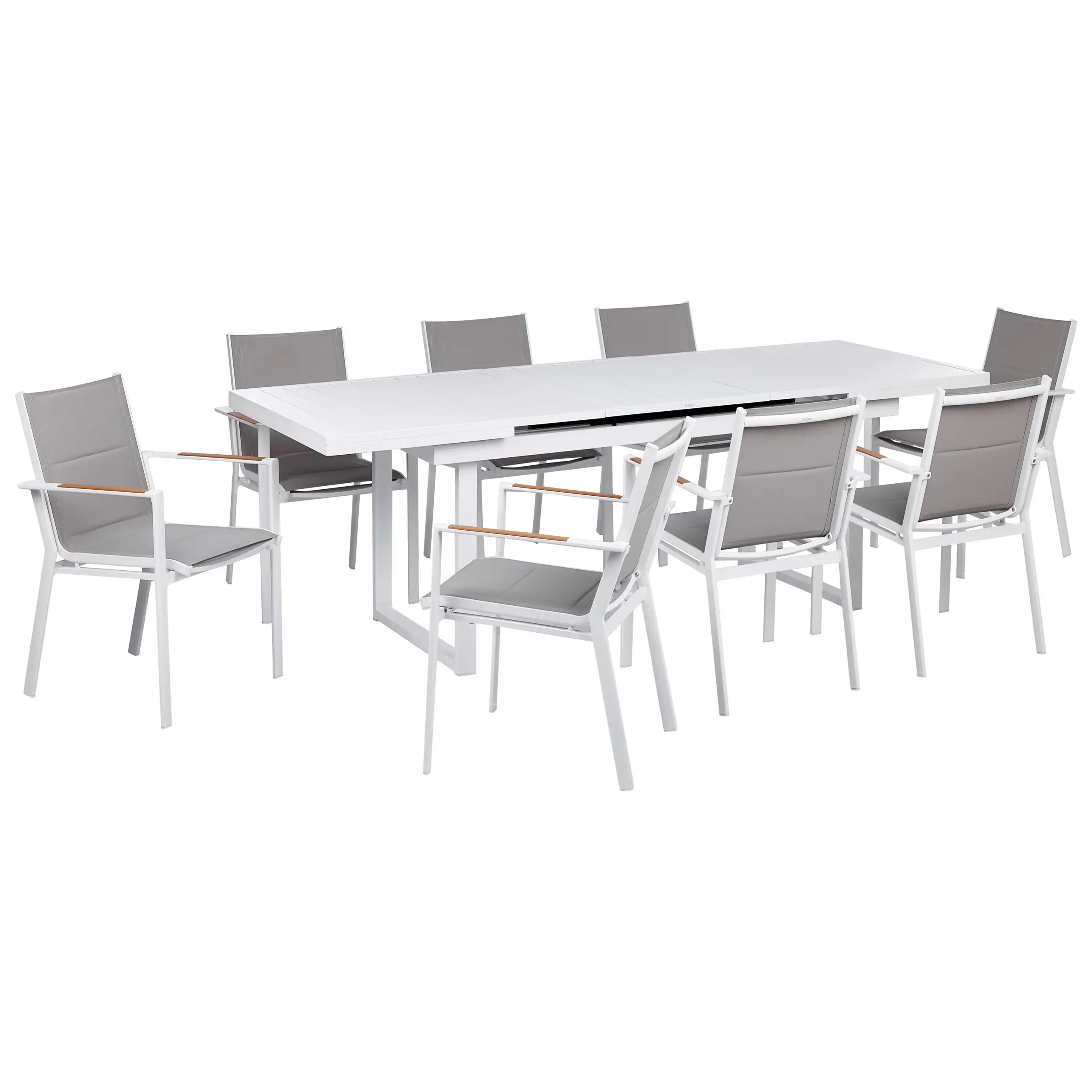 Set de salle à manger, 8 Personnes Aluminium Gris VALCANETTO/BUSSETO – Beliani