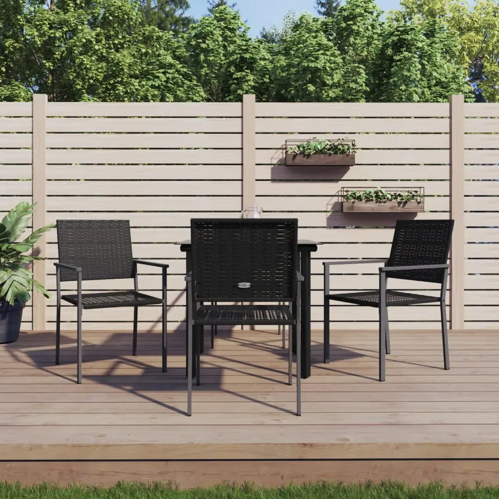 Ensemble à manger de jardin 5 pcs résine tressée acier vidaXL 3187020