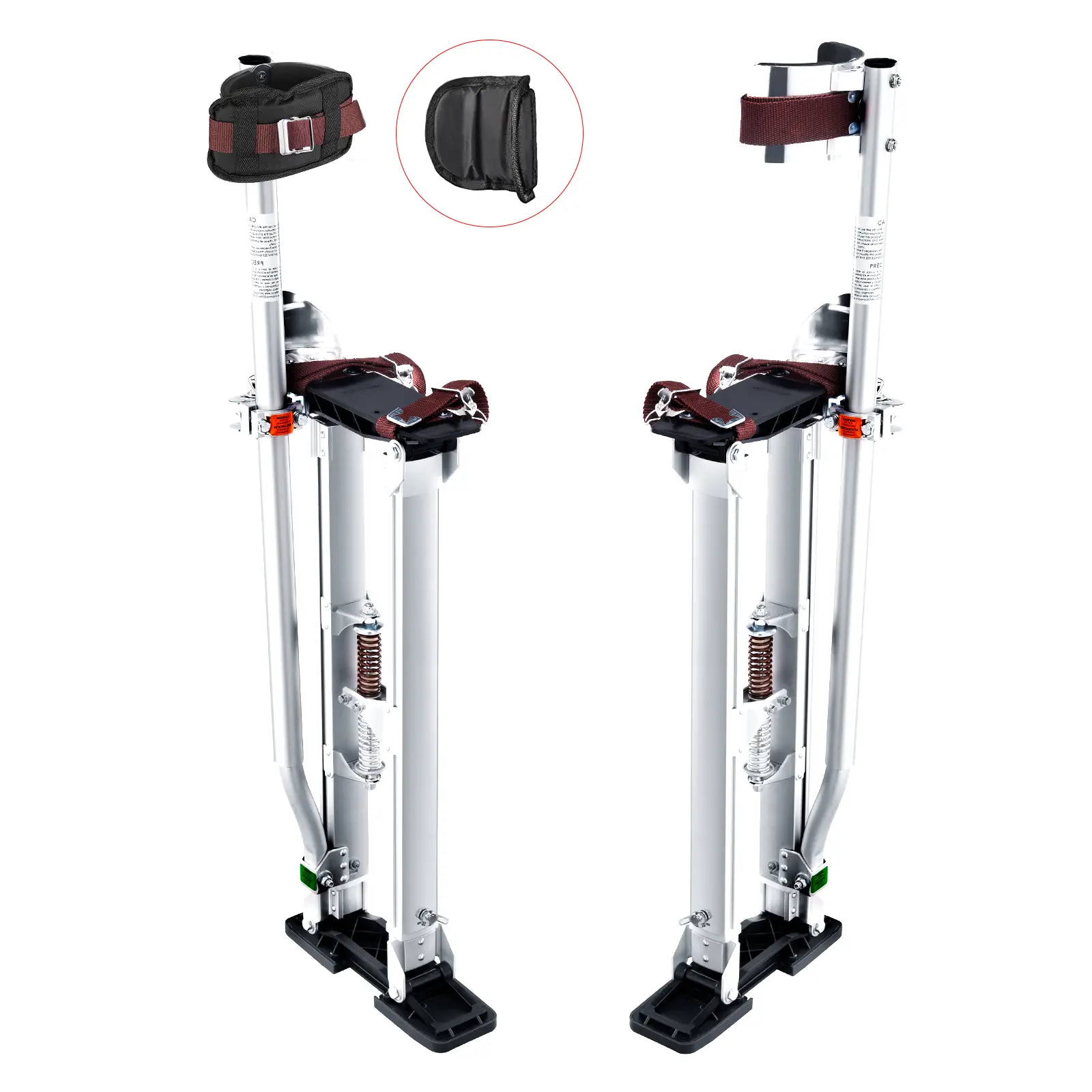 VEVOR Échasses cloison sèche réglables 61-101,6 cm, alliage aluminium, charge 103 kg, genouillères.