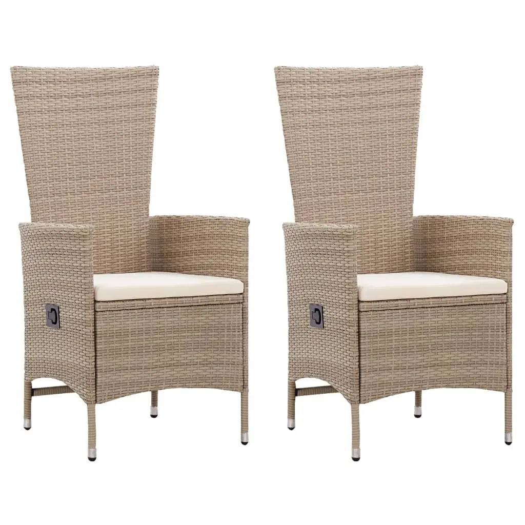 Ensemble à manger de jardin 3 pcs | Mobilier d’extérieur Beige Maison Chic