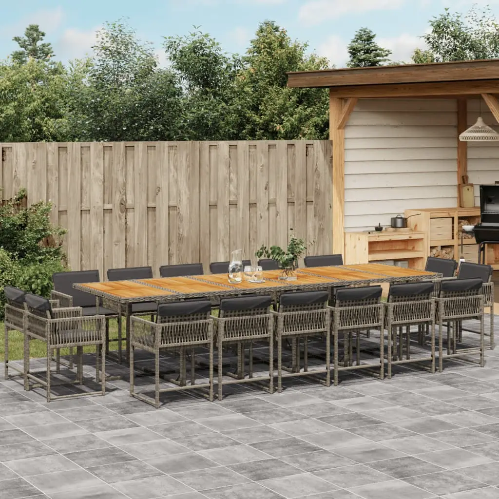 Ensemble à manger de jardin 17 pcs et coussins résine tressée vidaXL 3211610