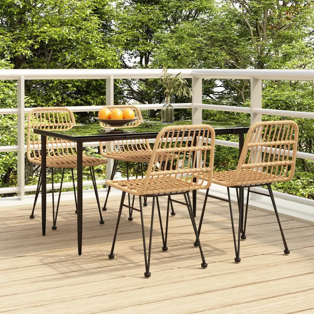 Ensemble à manger de jardin 5pcs Résine tressée vidaXL 3157875