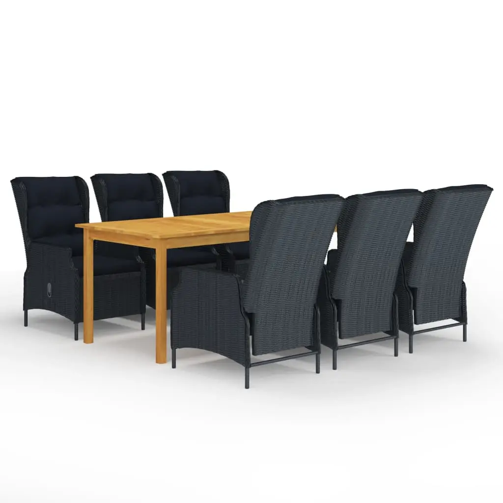 Ensemble à manger de jardin 7 pcs Gris foncé vidaXL 3067932