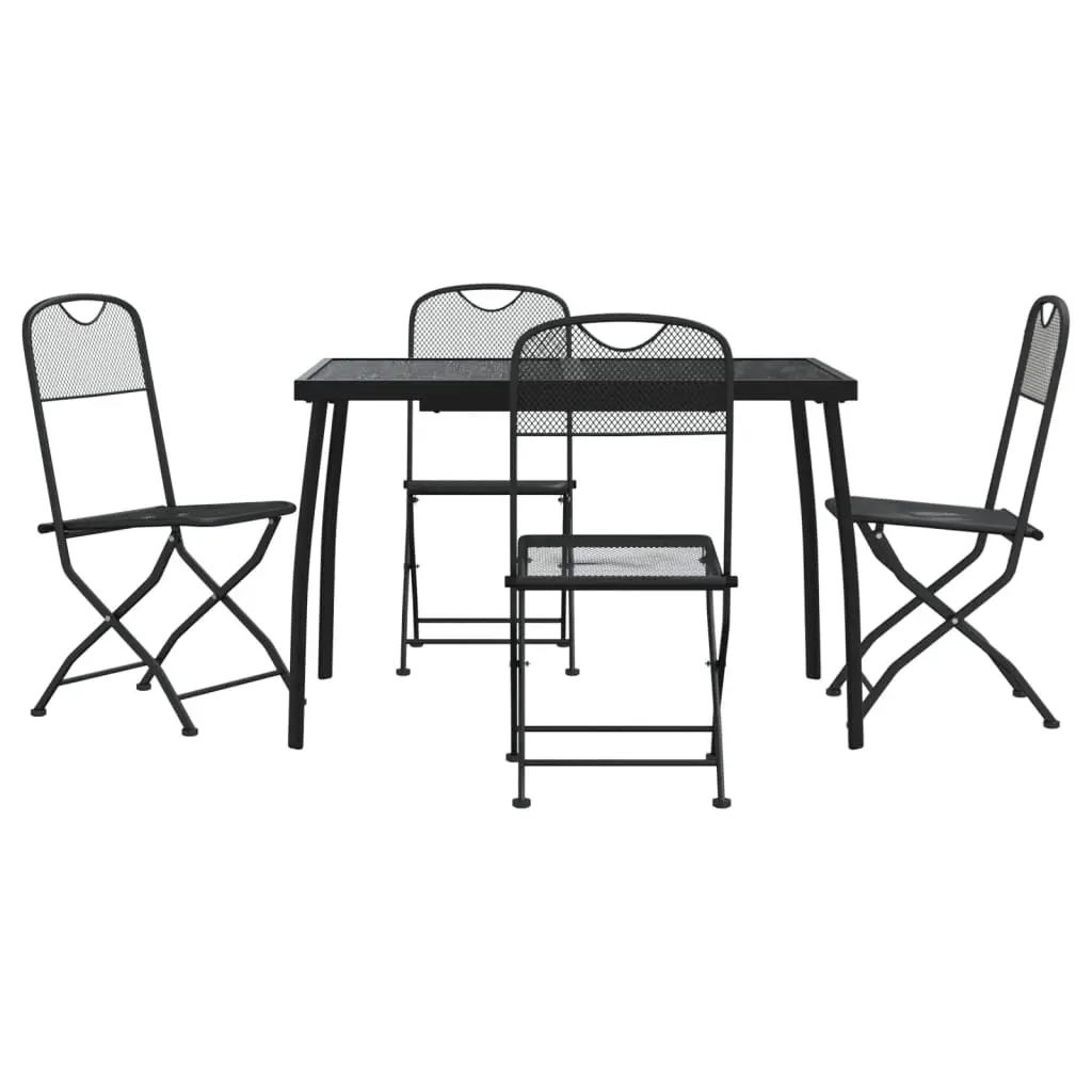 Ensemble à manger de jardin 7 pcs | Mobilier d’extérieur anthracite métal maille Maison Chic