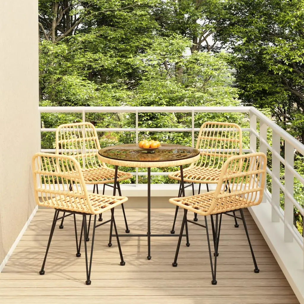 Ensemble à manger de jardin 5pcs Résine tressée vidaXL 3157843