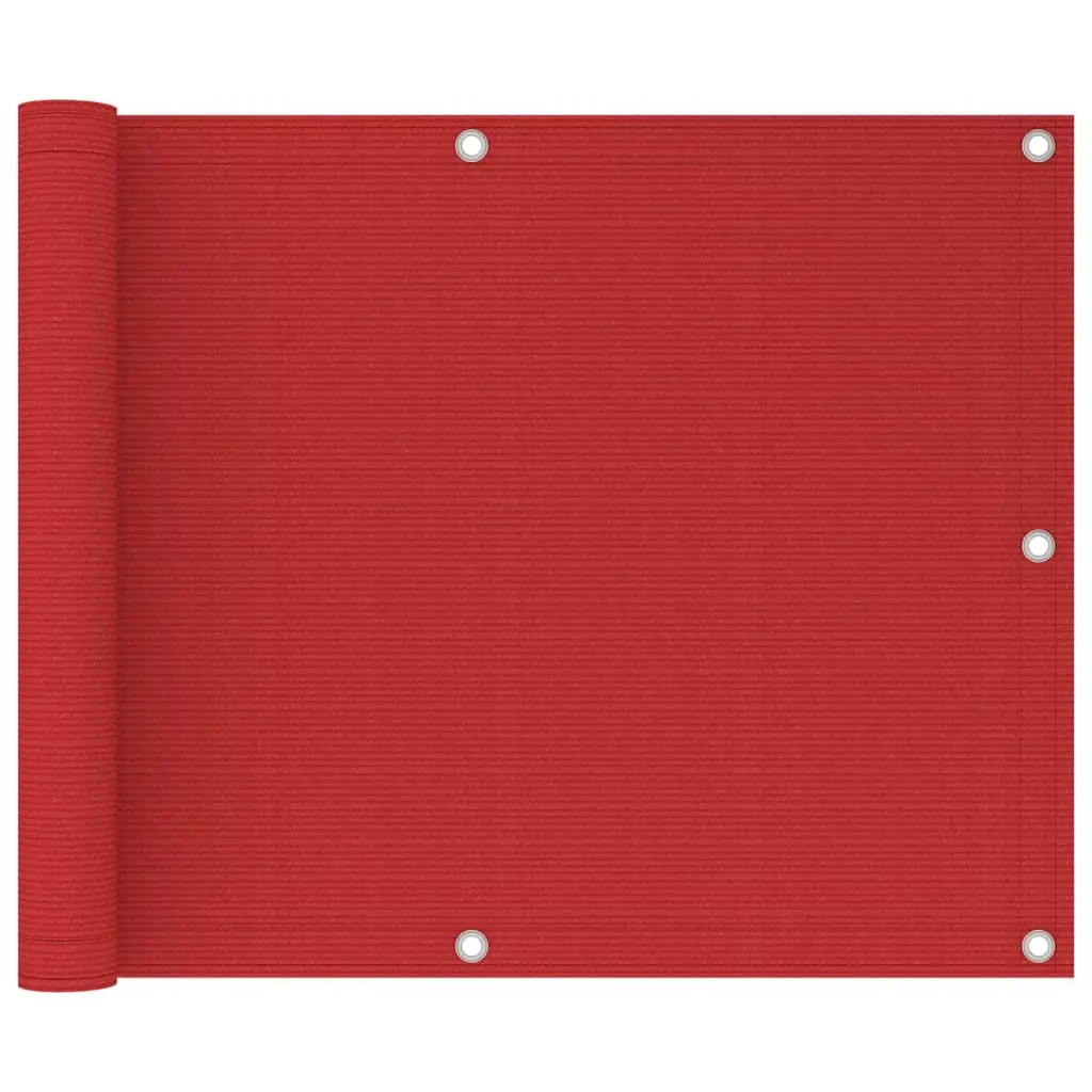 Écran de balcon brise pare vue protection confidentialité 75 x 300 cm PEHD rouge