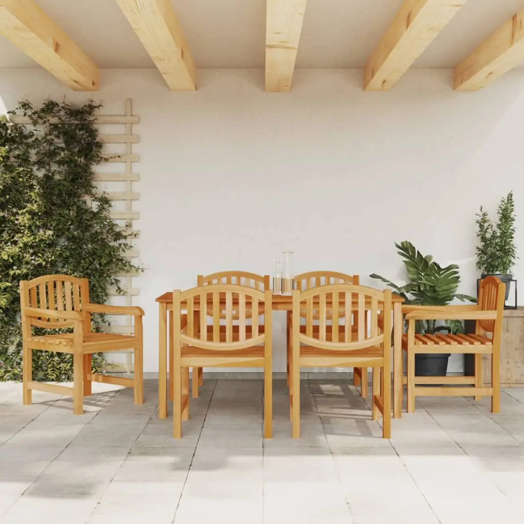 Ensemble à manger de jardin 7 pcs Bois de teck solide vidaXL 3157932