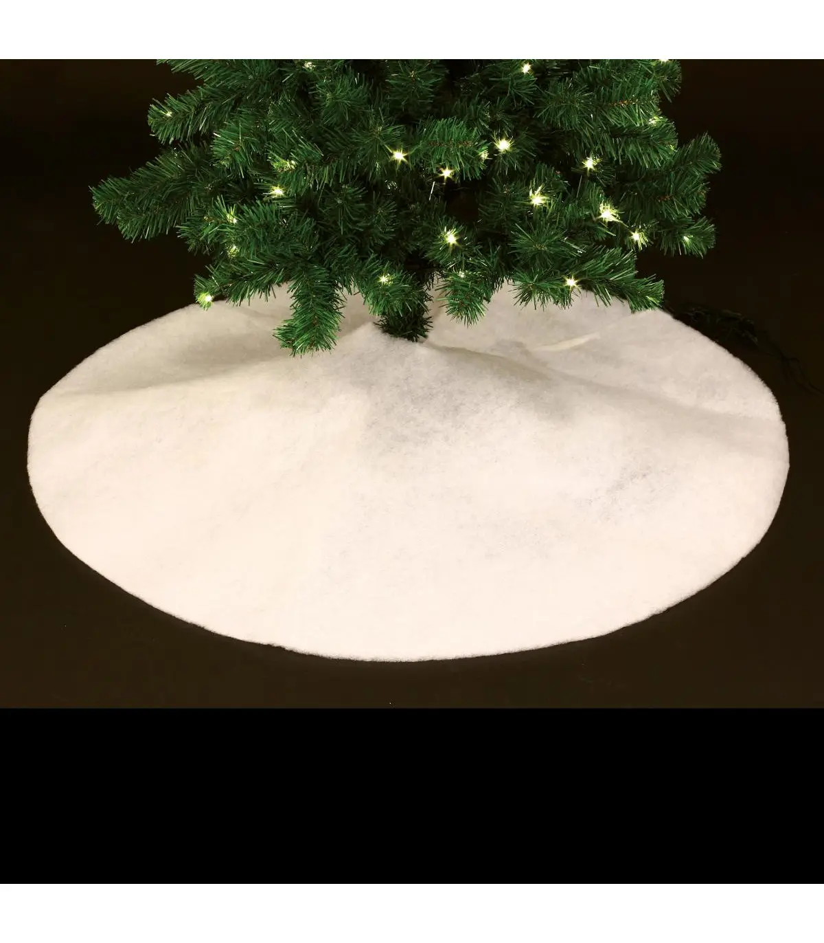 Déco de Noël Tapis pour pied de Sapin Blanc neige D 100 cm