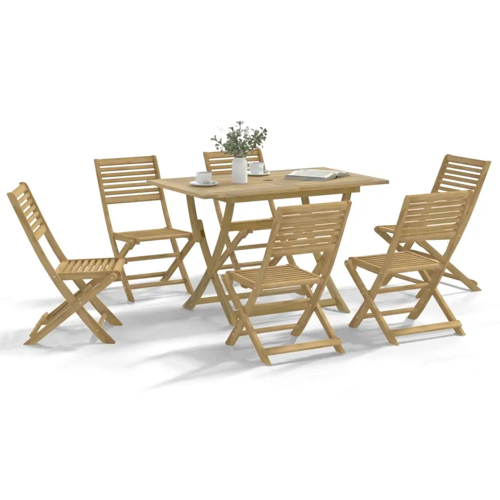 Ensemble à manger de jardin 7 pcs Bois d’acacia solide vidaXL 3295002
