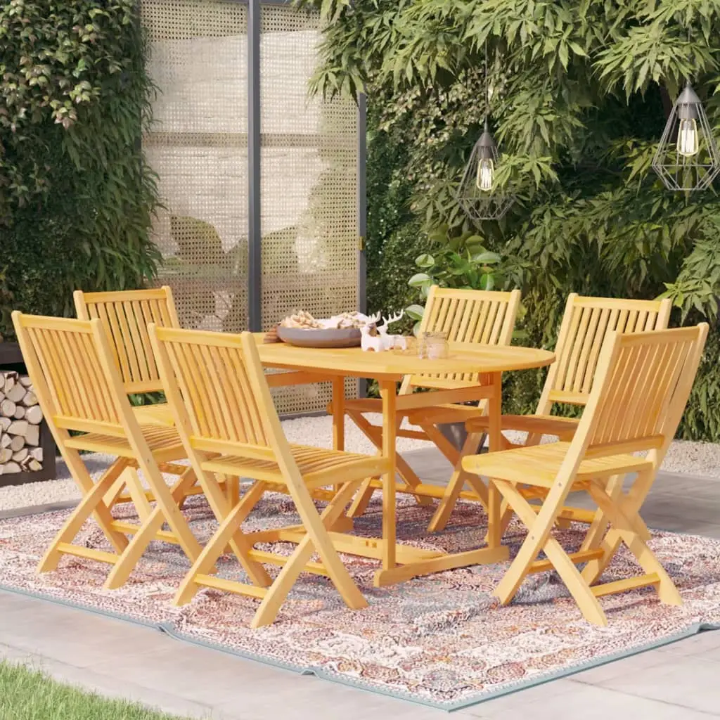 Ensemble à manger de jardin 7 pcs Bois de teck massif vidaXL 3059563