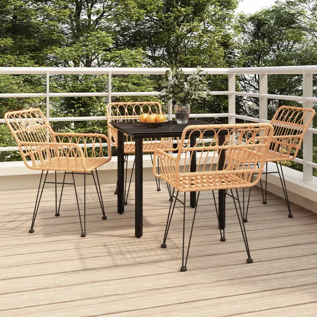 Ensemble à manger de jardin 5pcs Résine tressée vidaXL 3157860