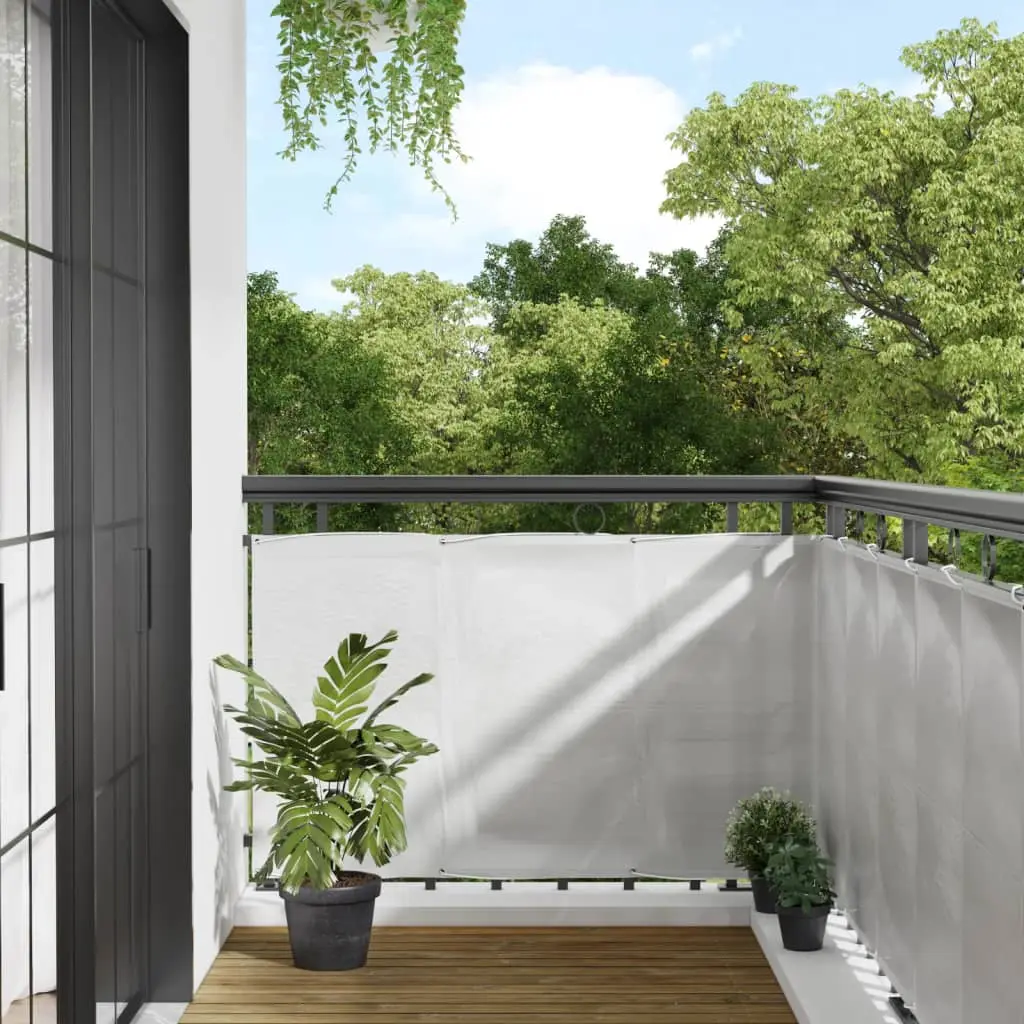 Écran de balcon polyester oxford gris clair 90 x 700 cm – PANGIVO