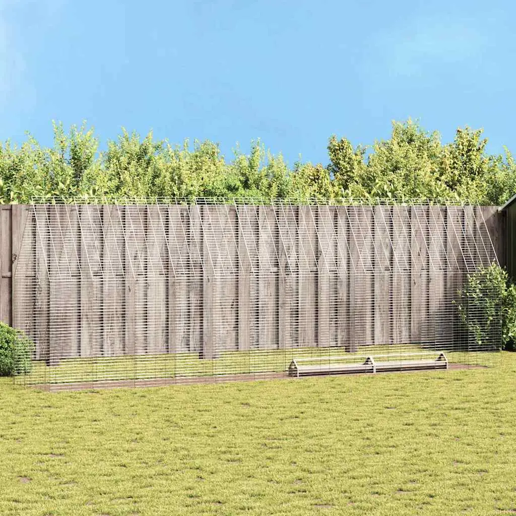 Enclos Poulailler Acier Galvanisé Spacieux Sécurisé Jardin 6x1x2,1m – ComfortXL Outdoor Living