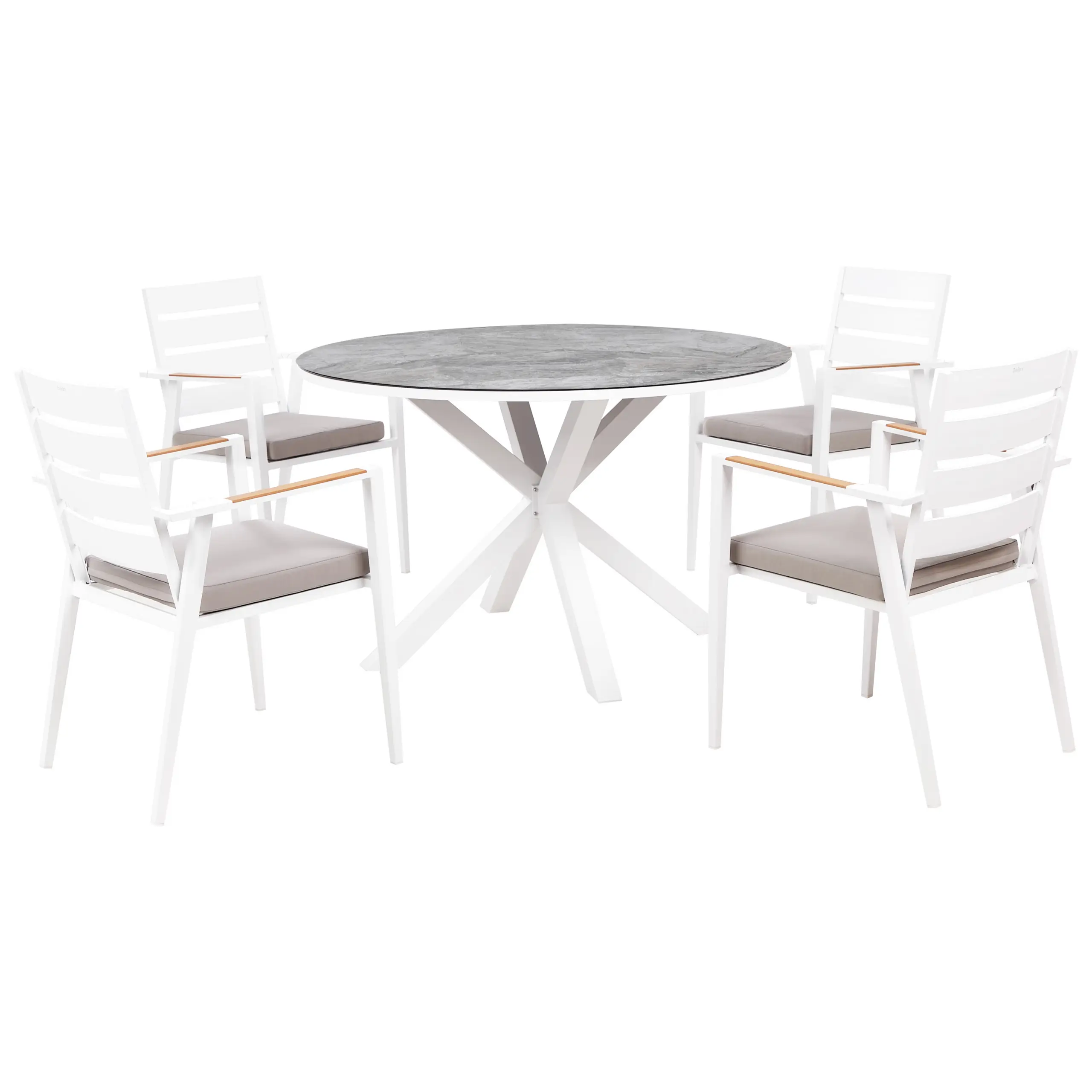 Set de salle à manger Aluminium Gris MALETTO/TAVIANO – Beliani