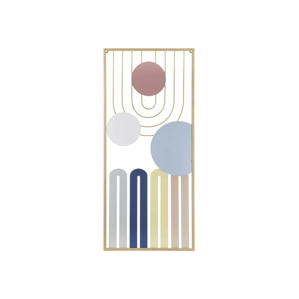 Décoration Murale Encadrée en Métal «Colorful» 84cm Multicolore