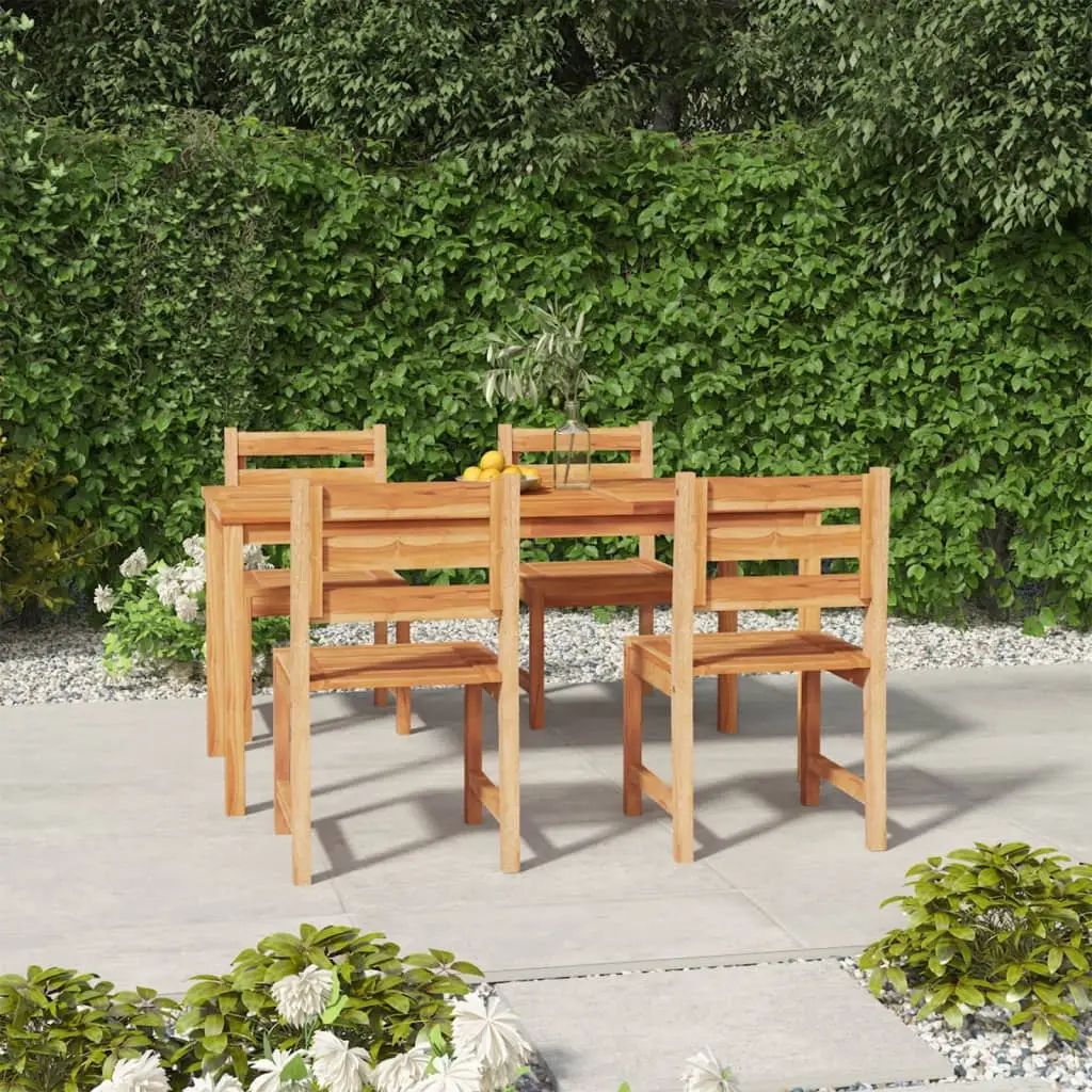 Ensemble à manger de jardin 5pcs Bois de teck massif vidaXL 3157187