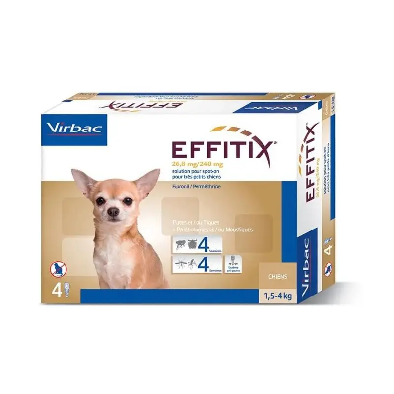 EFFITIX CHIEN (1,5-4 KG) – VIRBAC 24 pipettes