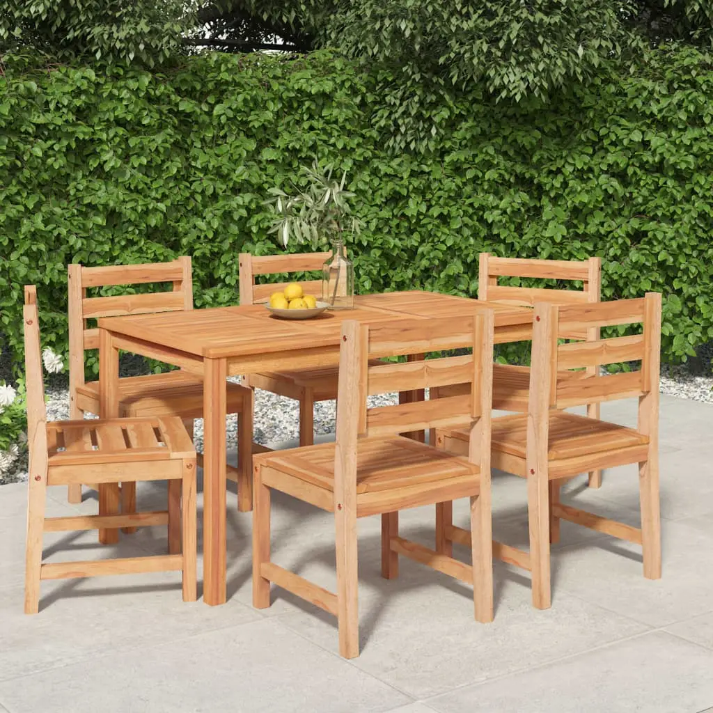 Ensemble à manger de jardin 7 pcs Bois de teck solide vidaXL 3157184