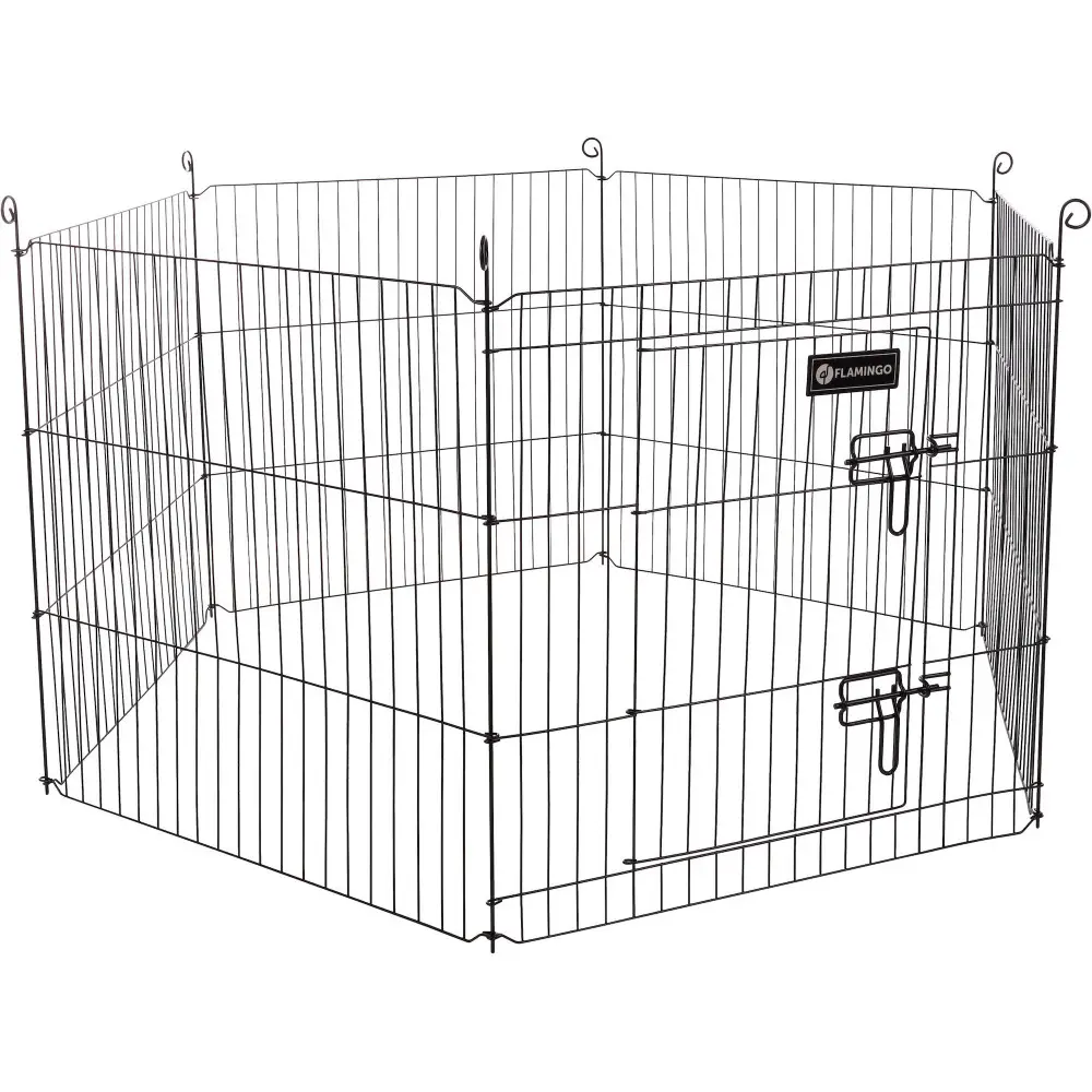 Enclos Zippo noir ø 120 × hauteur 60 cm pour lapin